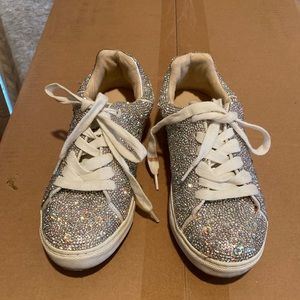 Betsey Johnson rhinestone girls sneakers
